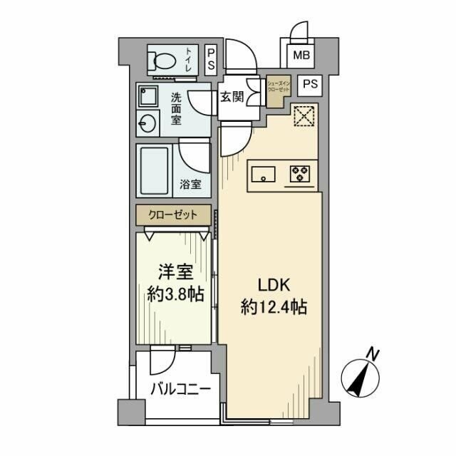 東急田園都市線 三軒茶屋駅 徒歩10分 9階建 築21年の間取り写真