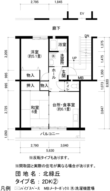 UR北緑丘の間取り写真