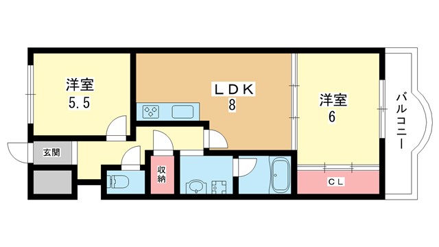 阪急宝塚線 服部天神駅 徒歩20分 4階建 築39年の間取り写真