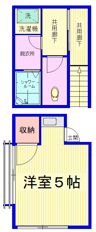 ＪＲ山手線 大塚駅 徒歩18分 2階建 築47年の間取り写真