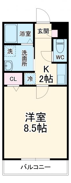 アンプルール リーブル GREENの間取り写真