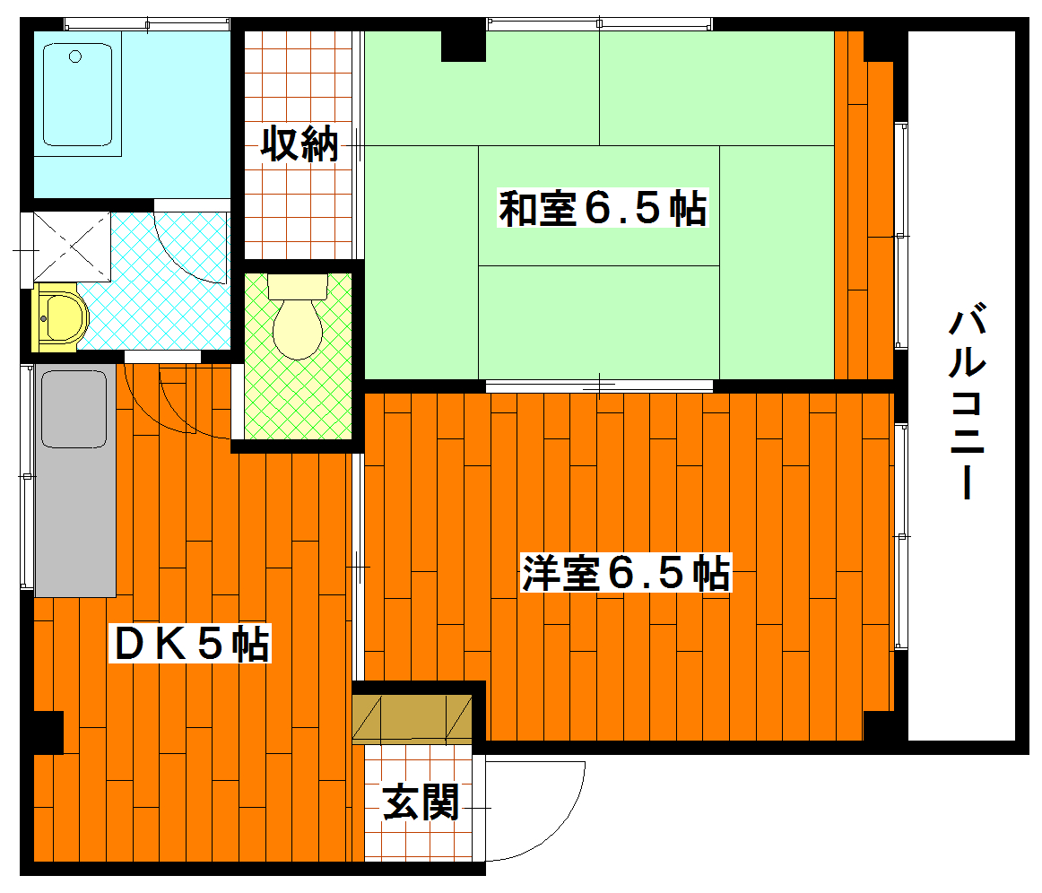 広島市南区皆実町のアパートの間取り