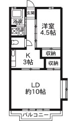 前橋市大渡町のマンションの間取り