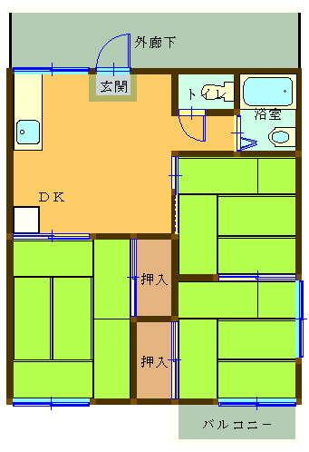 コーポ行友（ゆきとも）Ａの間取り