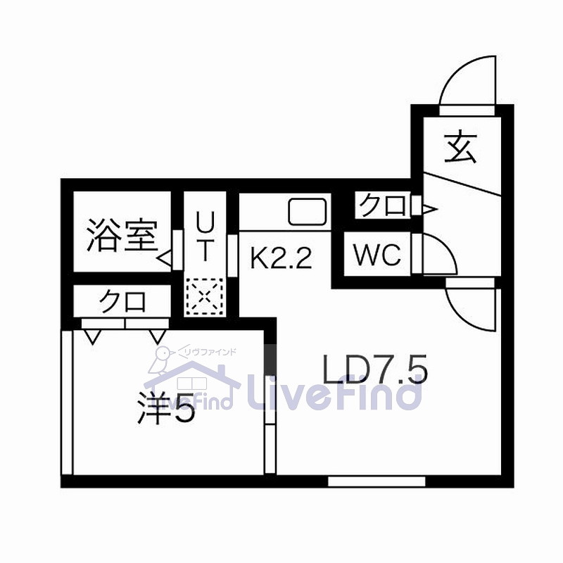 札幌市白石区南郷通のマンションの間取り