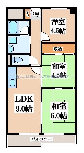 野崎スカイハイツの間取り