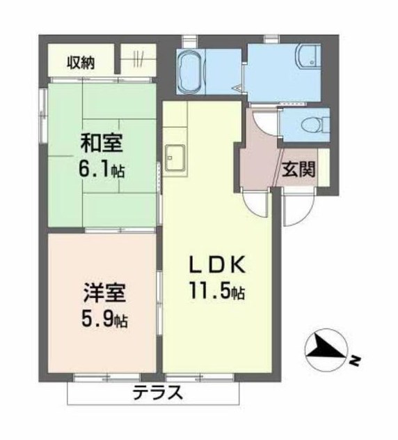 シャーメゾンさくら坂E棟の間取り