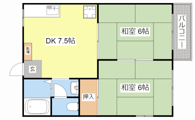 岩嶋ハイツの間取り