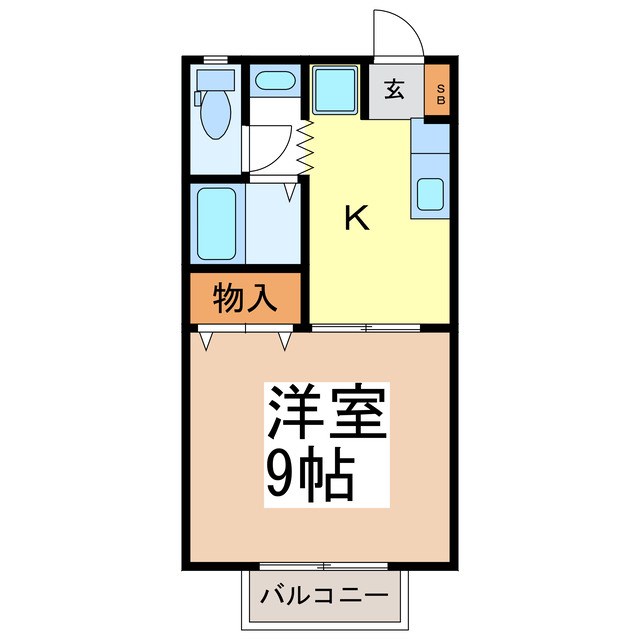 エスペランサ中條Ｂ棟の間取り