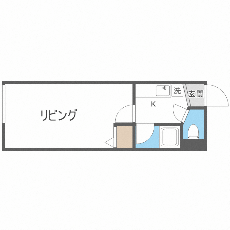 札幌市西区西町北のマンションの間取り