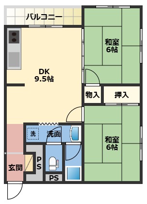 コーポラスかなやの間取り