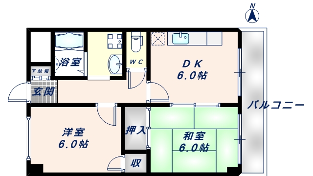 ハイマート新喜多の間取り