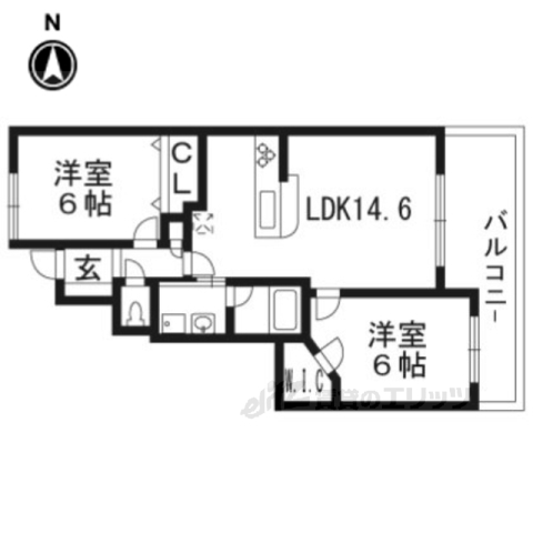 パデシオン六角堀川東の間取り