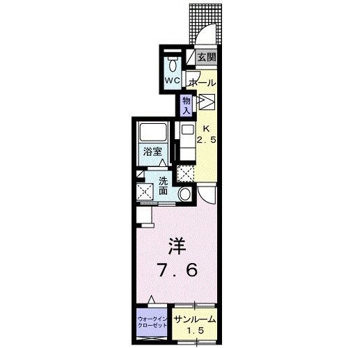 栗原市築館のアパートの間取り