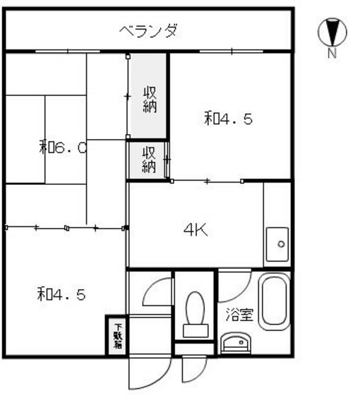 広島市佐伯区海老園のマンションの間取り