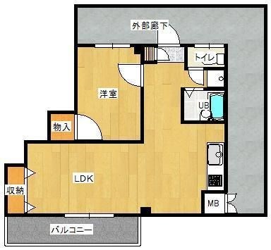 姫路市白浜町のマンションの間取り