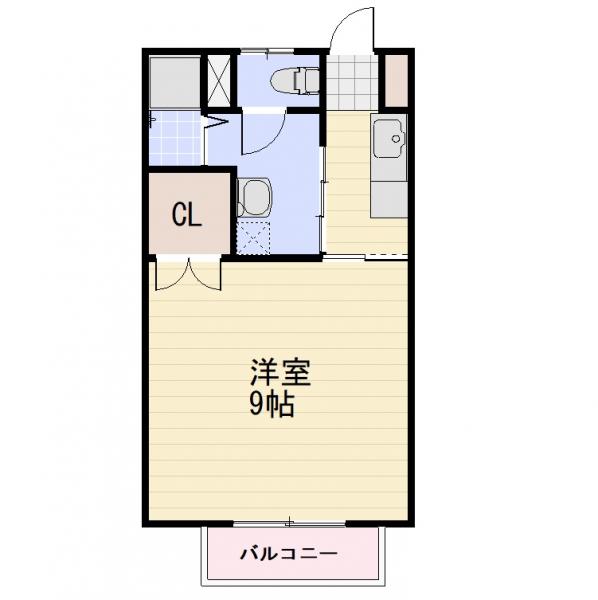 長野市大字栗田のアパートの間取り