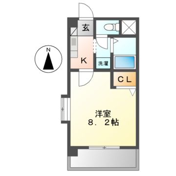 名古屋市昭和区狭間町のマンションの間取り