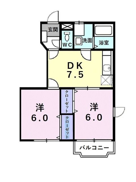 クレメント余戸Ａの間取り