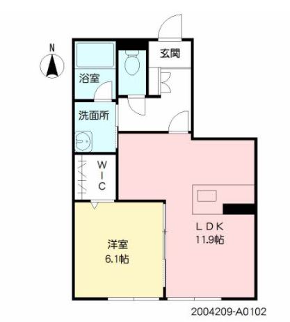 長崎市平野町のアパートの間取り