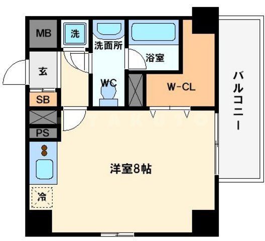 大阪市浪速区敷津西のマンションの間取り