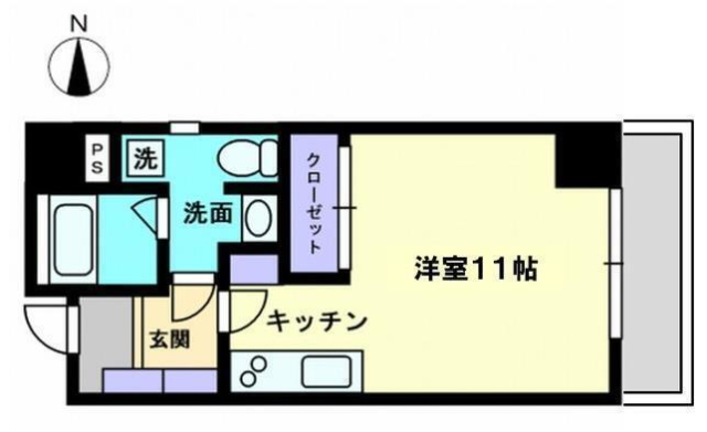 松山市本町のマンションの間取り