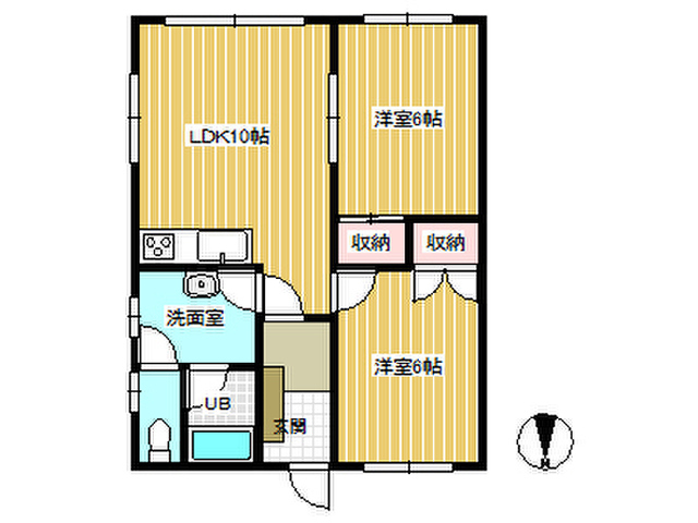 高木ハイツの間取り