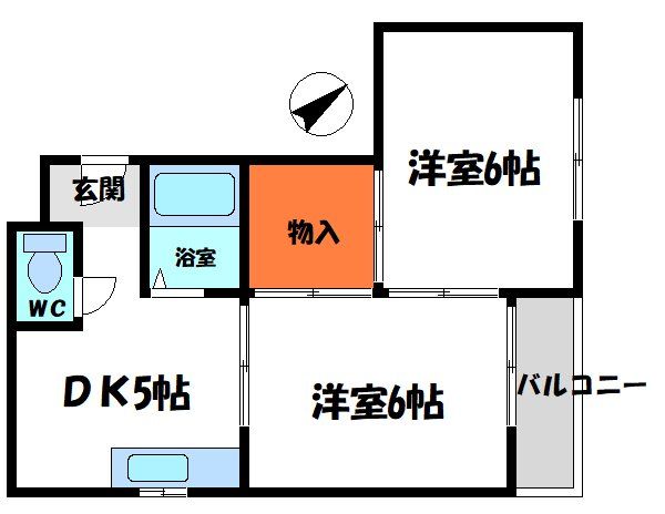 尾内ハイツの間取り