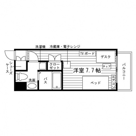 学生会館 CREAR PALETTE 梶ヶ谷 [食事付き]の間取り