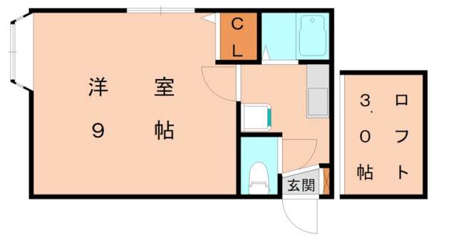 福岡市東区奈多のアパートの間取り