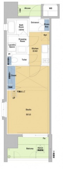 【広島市中区十日市町のマンションの間取り】