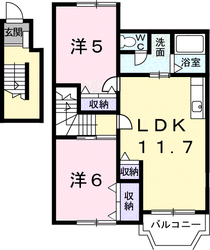 【フロントリバーIIの間取り】