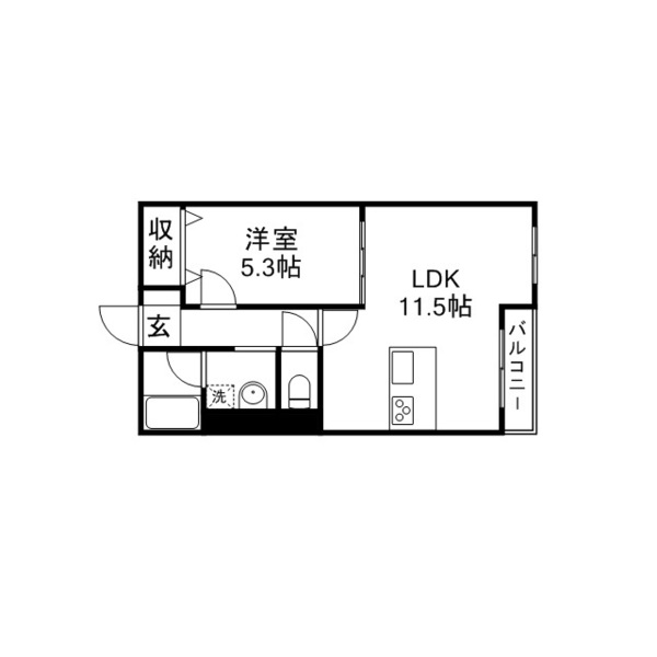 守山市金森町のマンションの間取り