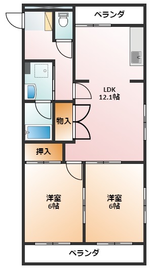 メゾンドール裕豊の間取り