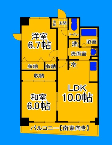 堺市堺区鉄砲町のマンションの間取り