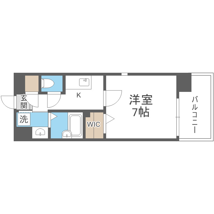 福岡市東区千早のマンションの間取り