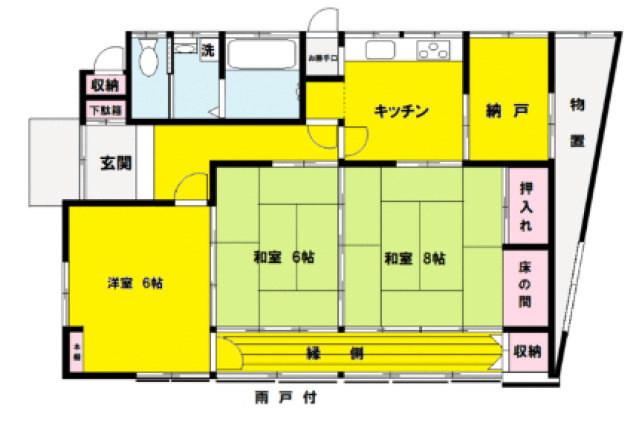 川崎市多摩区登戸のアパートの間取り