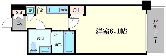 大阪市福島区吉野のマンションの間取り