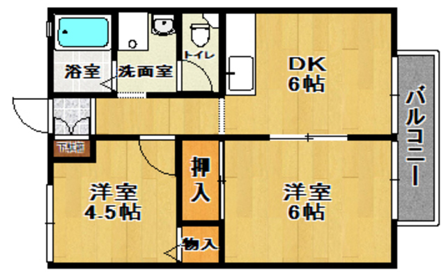 プレジュールＦＵＫＵＨＡＲＡの間取り