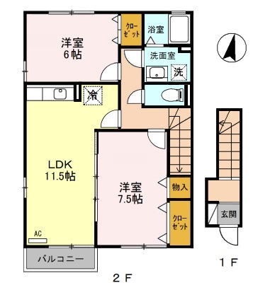 ロイヤルガーデン連取Cの間取り