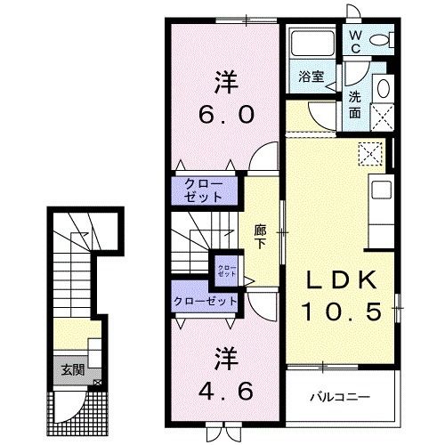 サンリット　グローブＡ棟の間取り