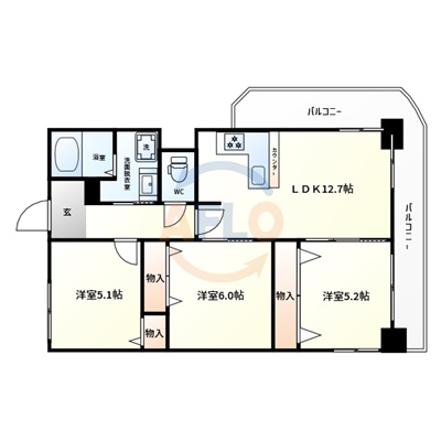 クリアクレセント住之江の間取り