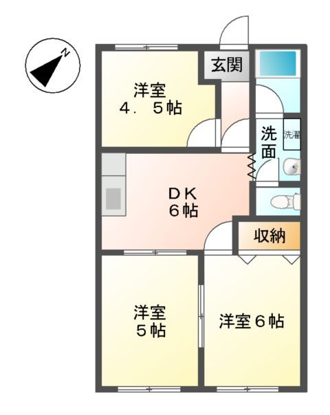 ハイツヤマシンの間取り