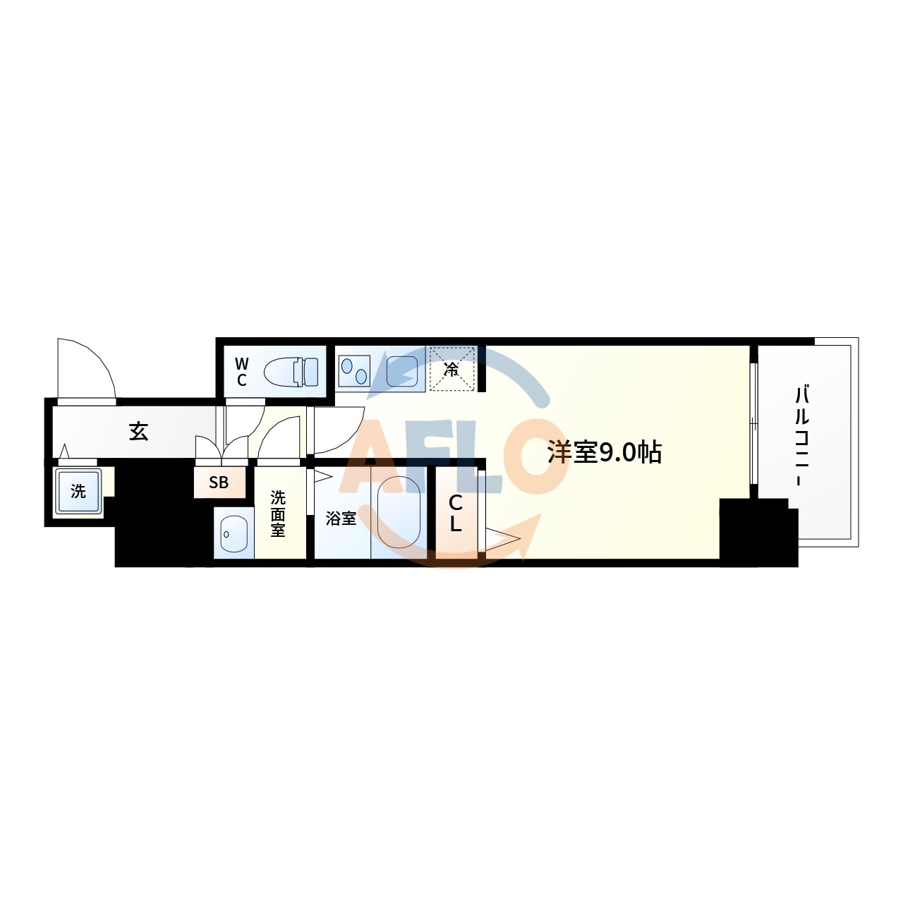 ArtizA南堀江の間取り