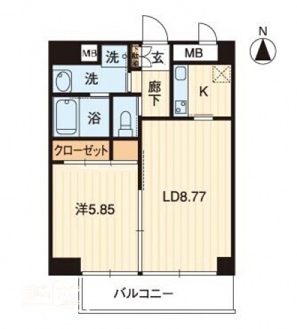 アルファレガロ錦町の間取り