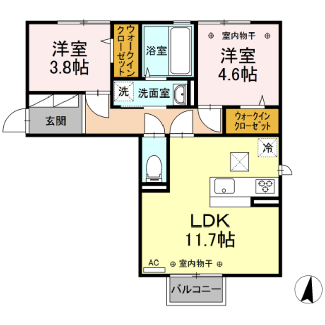 メゾン ド アンソレイエの間取り