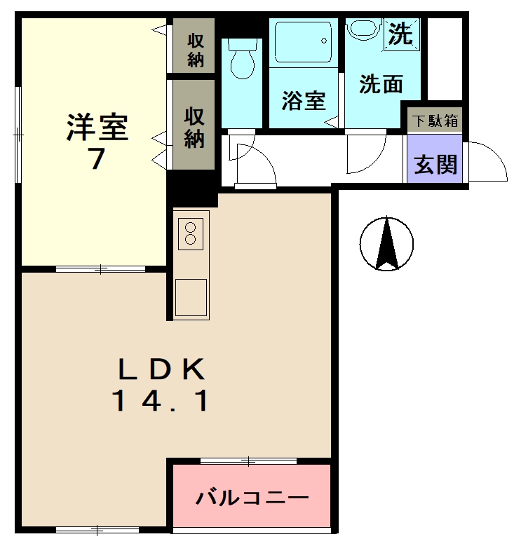 ハートフルマンションルージュの間取り