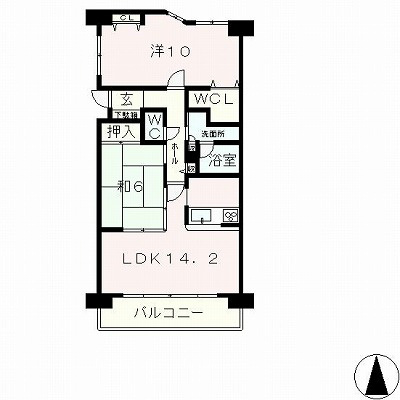 大津市栄町のマンションの間取り