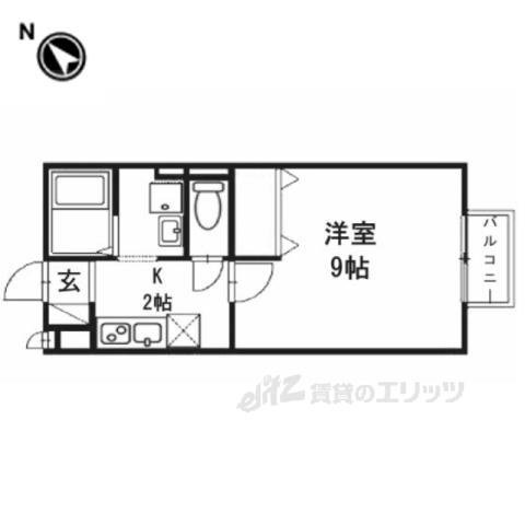 【大津市和邇中浜のアパートの間取り】