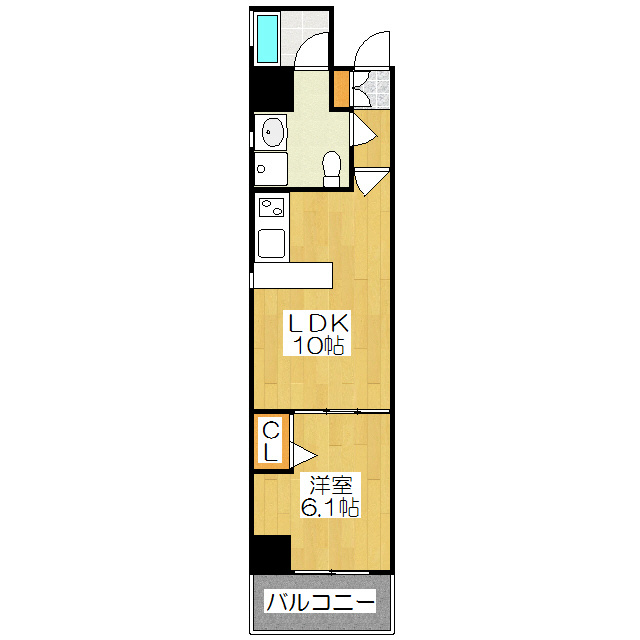 【京都市上京区錦砂町のマンションの間取り】